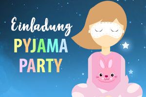 Einladungskarte für eine Kinder-Pyjamaparty selbst basteln